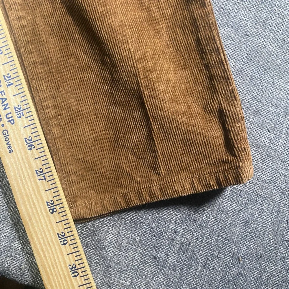 J. Crew Flex Slim Fit Brown Corduroy Pants Men 31x30 Pinwale Stretch Lightweight